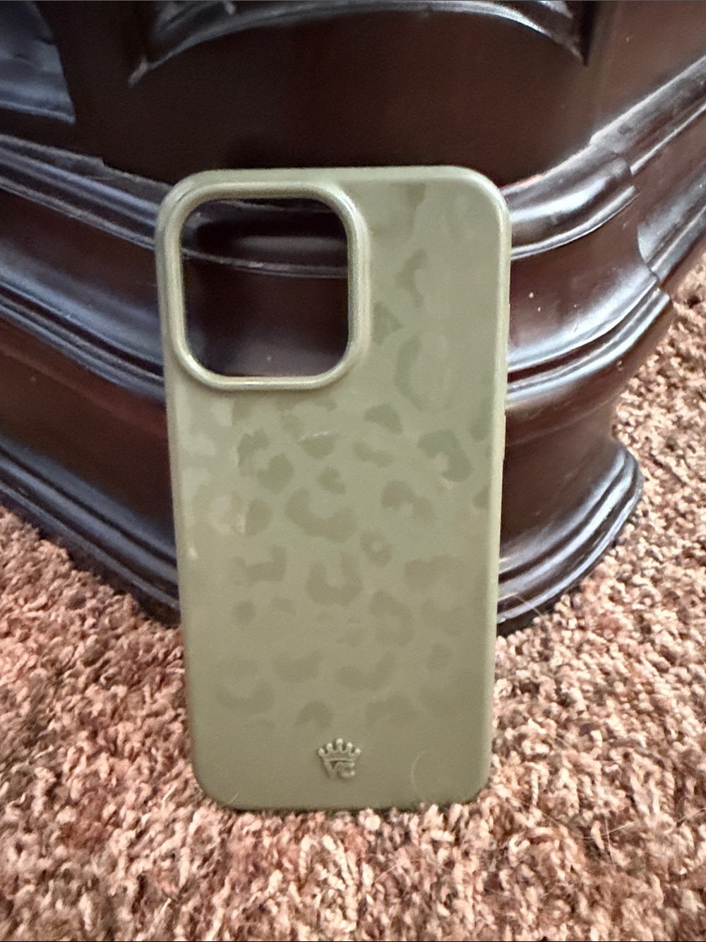 Velvet Caviar Olive Green Leopard Silicone Phone Case